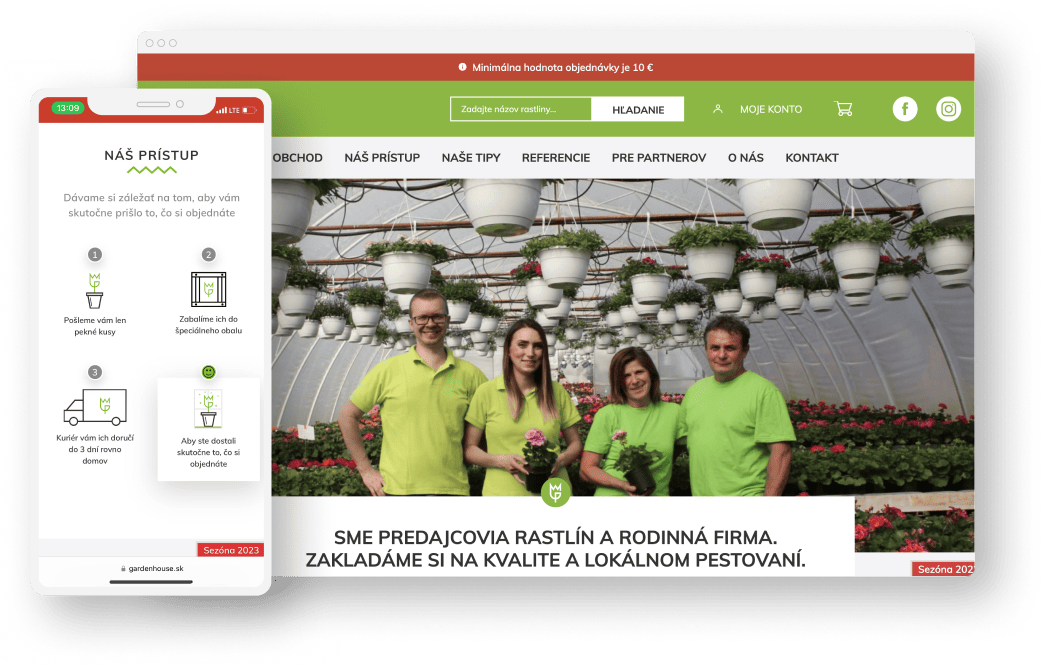 Gardenhouse.sk – e-shop