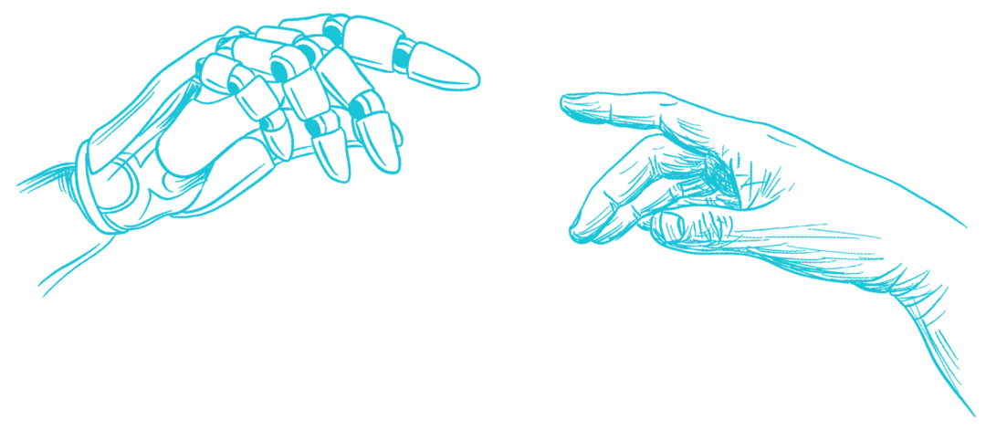 Robotická a ľudská ruka