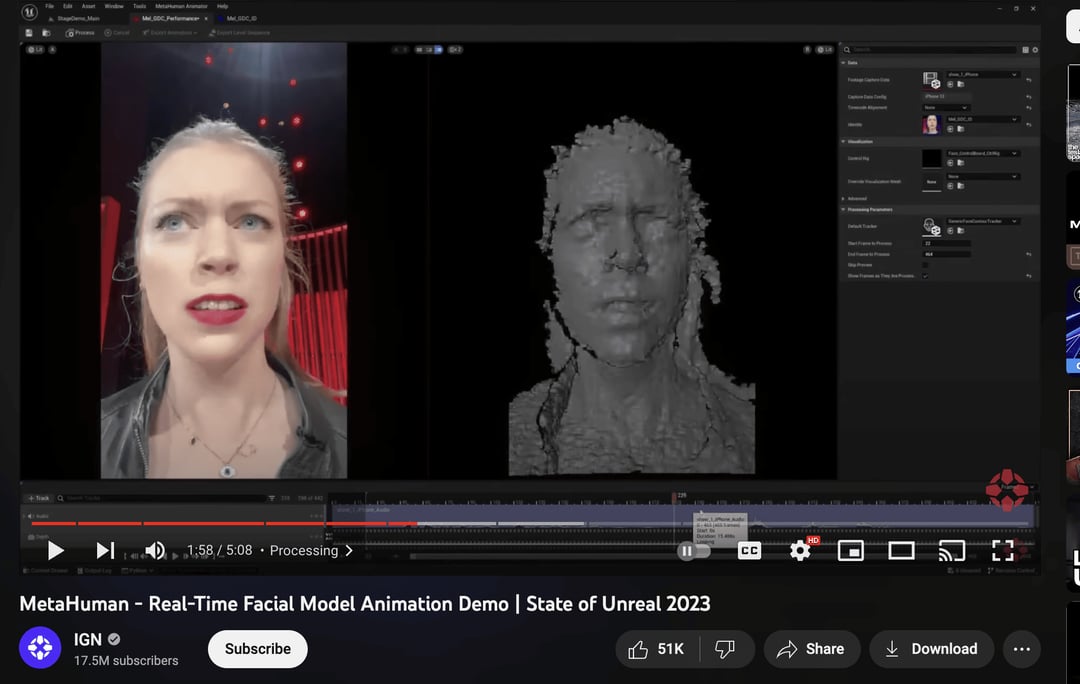 Meta Human technology demo