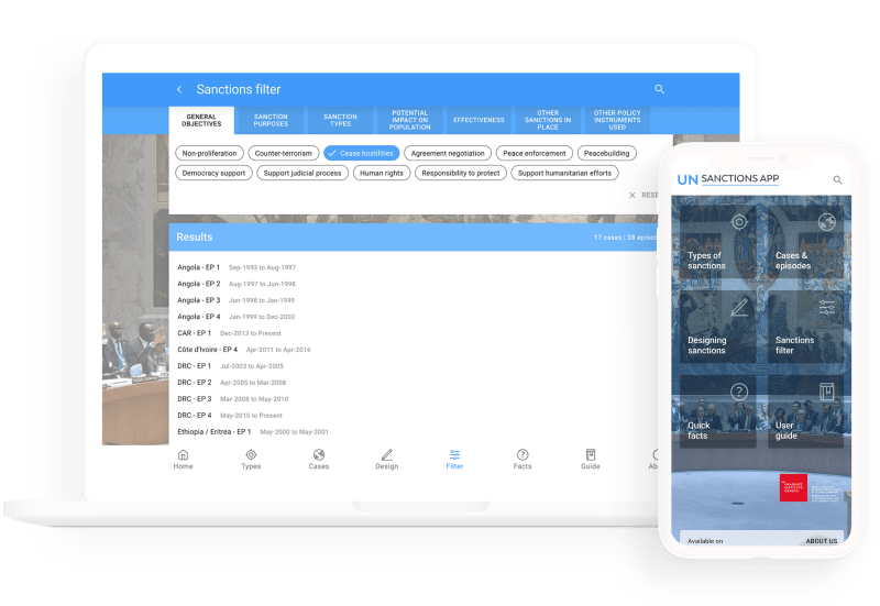 UN Sanctions APP – webová a mobilná aplikácia