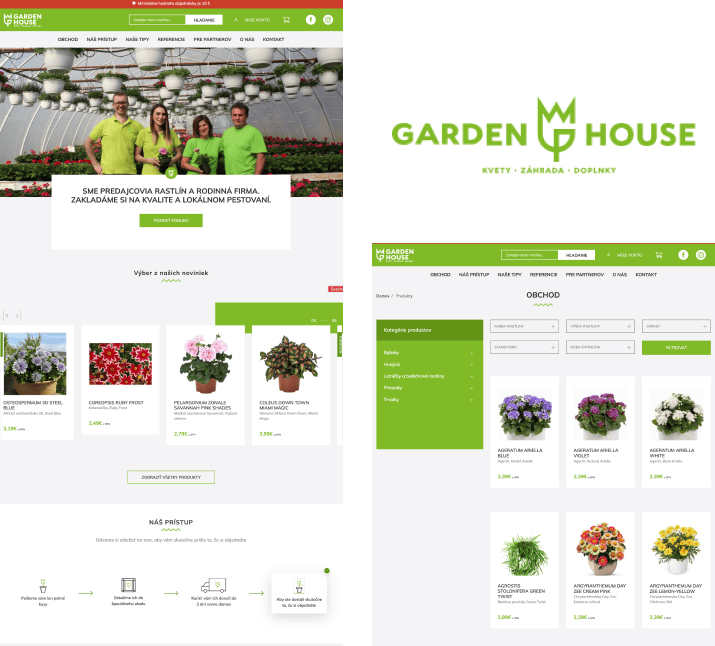Gardenhouse.sk web a logo